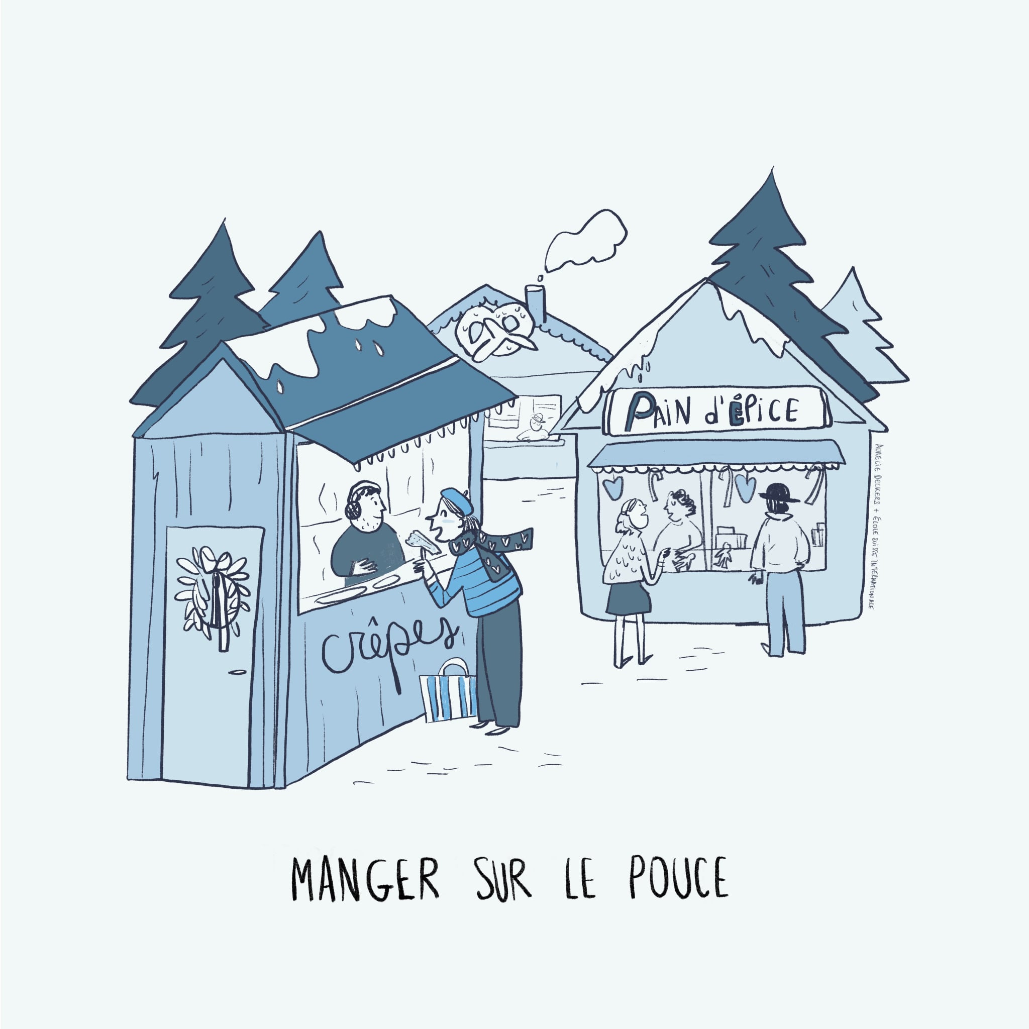 Expression française : Manger sur le pouce