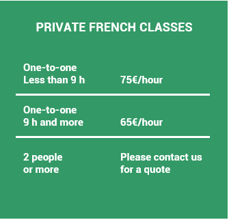 private French classes in Paris