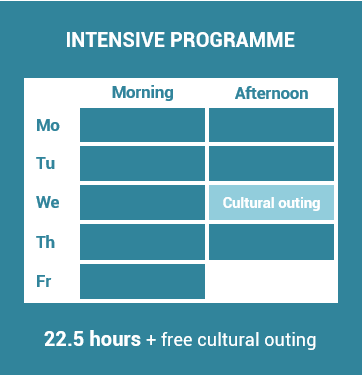 Planning programme intensif de français à Paris