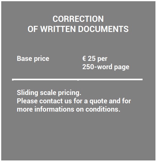 Correction of written documents - French in Paris