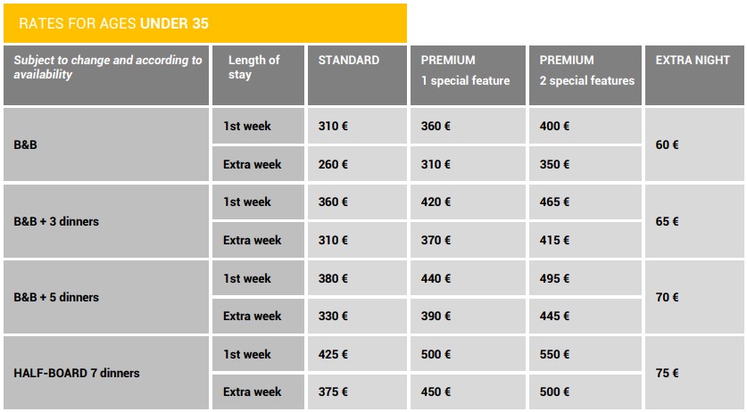 Homestay-Accomodation rates Paris 1 2026