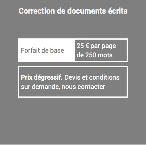 Correction de documents écrits en français
