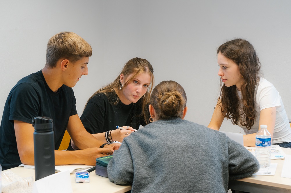 During a French class at École Suisse Dijon