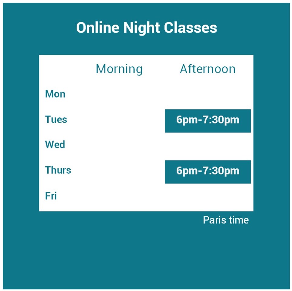 Online Night French classes 