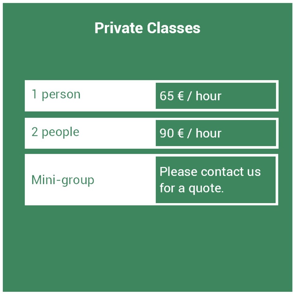 private French classes in Paris
